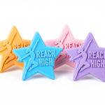 Pastelowe przypinki gwiazdki z baletnicą, nowość pełne 3D, twarda żywica, wykonanie polski producent DECARD