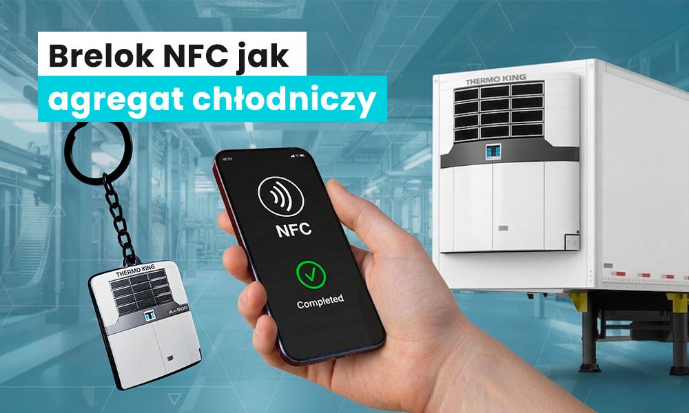 Brelok NFC jak agregat chłodniczy, realizacja dla APEX-Thermo King, wykonanie polski producent DECARD
