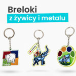 3 rodzaje breloków, metalowy z nadrukiem słonika, z twardej żywicy w kształcie słonika, z zawieszką i brelok łapka słonia z funkcją otwieracza, wykonanie polski producent DECARD