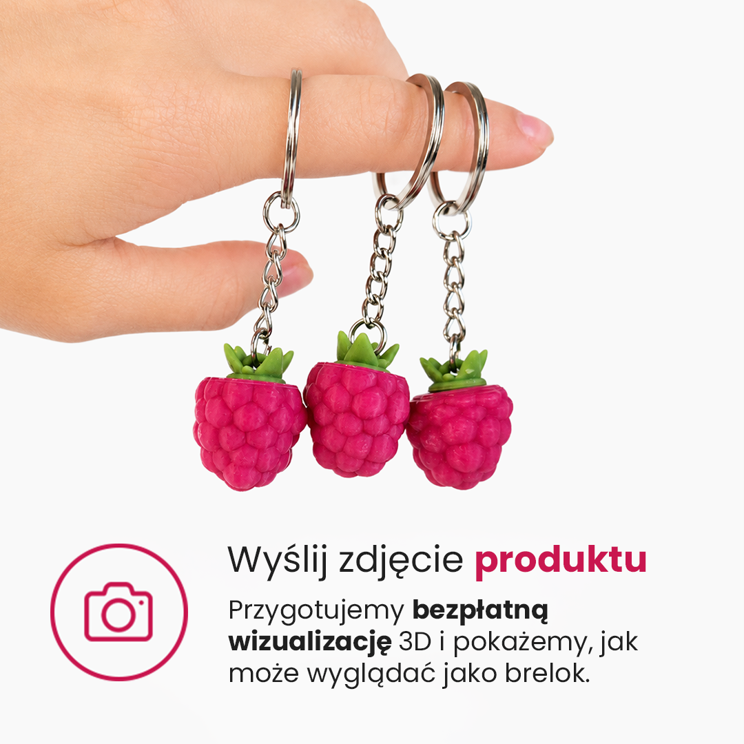 Wyślij zdjęcie produktu, zrobimy z niego brelok 3D, bezpłatna wizualizacja 3D