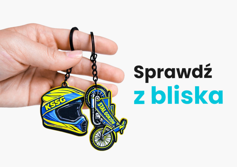 Brelok kask i motocykl żużlowy, wykonanie polski producent DECARD